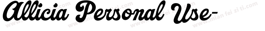 Allicia Personal Use字体转换